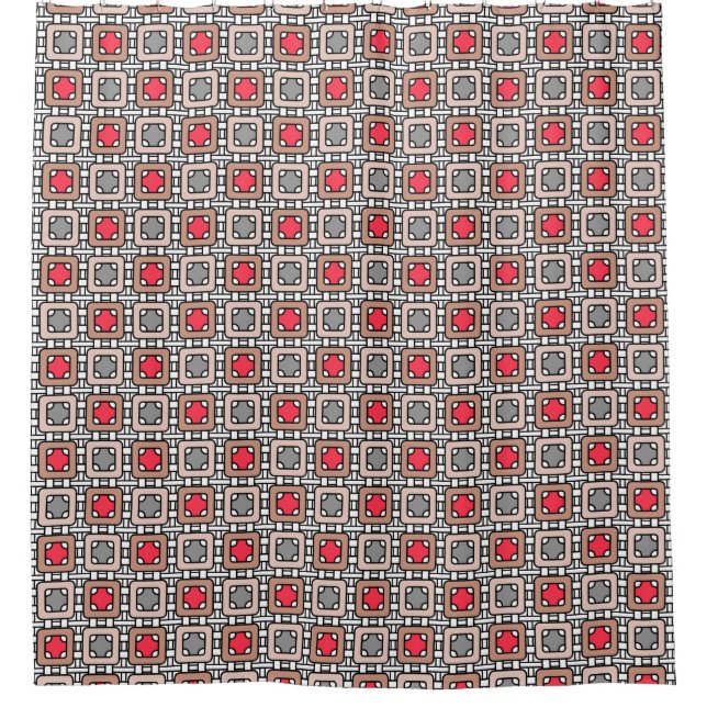 moderne geometrische Muster Deko grau, beige Duschvorhang (Vorderseite)