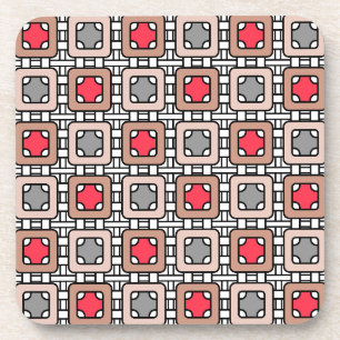moderne geometrische Muster Deko grau, beige Getränkeuntersetzer