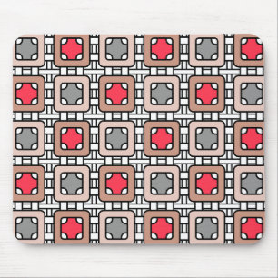 moderne geometrische Muster Deko grau, beige Mousepad