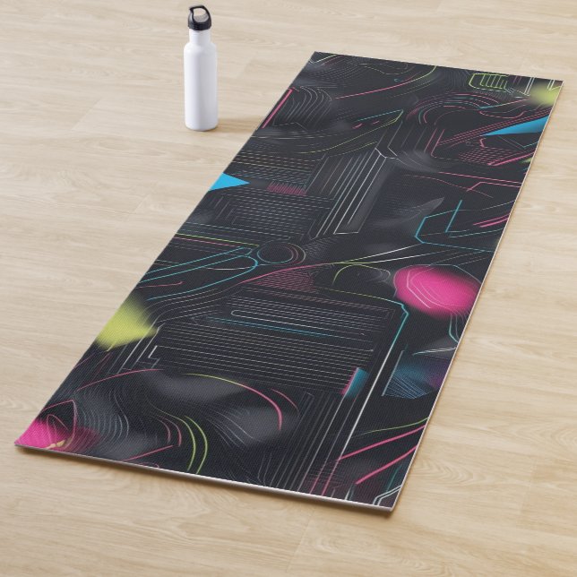 Moderne geometrische Muster im Stil der Mitte des  Yogamatte (Beispiel)