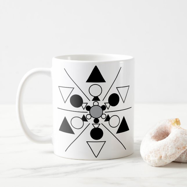Moderne geometrische Muster Kaffeetasse (Mit Donut)