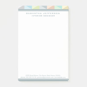 Moderne geometrische Muster Post-it®-Hinweise 4 x  Post-it Klebezettel