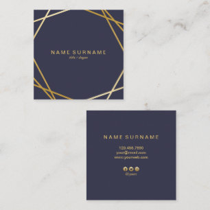 Moderne geometrische Muster-Quadrat-Visitenkarte Quadratische Visitenkarte