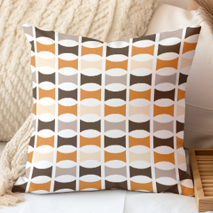 Moderne geometrische Orange erdige Töne aus der Mi Kissen