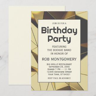 Moderne geometrische Party Einladung mit niedriger