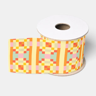 Moderne geometrische Pixel-Art-Nahtlos-Muster  Ripsband