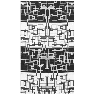 Moderne geometrische Quadrate BW-Mischung Tischdecke