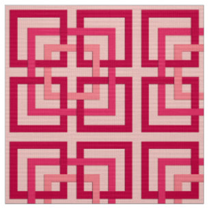 Moderne geometrische Quadrate, Korallenrosa und Ko Stoff