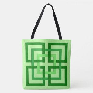 Moderne geometrische Quadrate, Mint Green und Emer