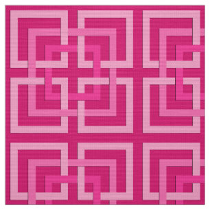 Moderne geometrische Quadrate, pinkfarben und Stoff
