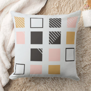 Moderne geometrische quadratische Muster Kissen