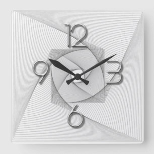 Moderne geometrische quadratische wanduhr