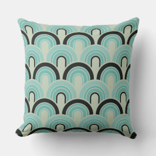 Moderne geometrische Retro-Fünfziger-Jahre-Muster Kissen