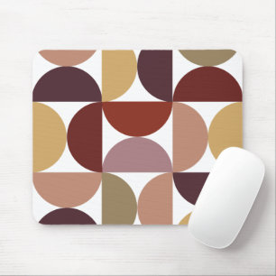 Moderne geometrische Retro-Terrakotta im Mittelcen Mousepad