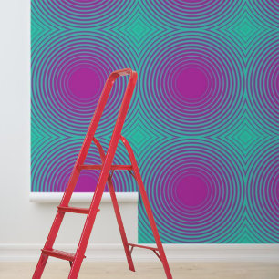 Moderne geometrische rosa blaue Kreise ziehen den  Tapete