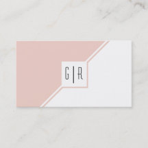 Moderne geometrische rosa und weiße Monogramm
