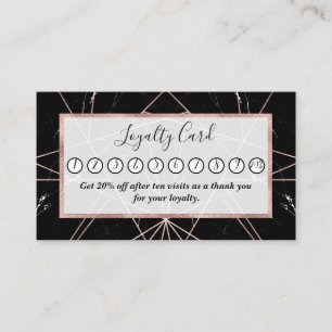 Moderne geometrische Rose - Goldmarmor-Dreiecke Treuekarte