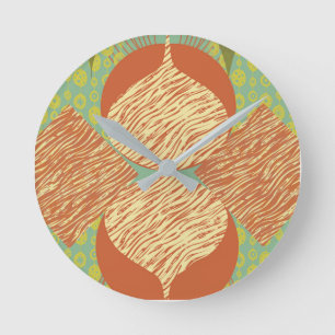 Moderne geometrische Runduhr Mitte des Jahrhundert Runde Wanduhr