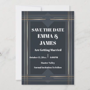 Moderne geometrische Save-the-Date-Karte Einladung