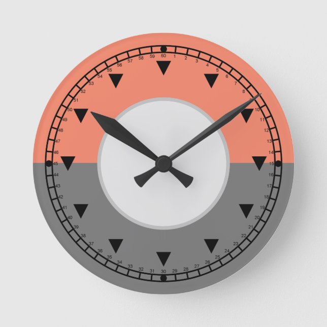 Moderne geometrische Schaltkreise Runde Wanduhr (Vorderseite)