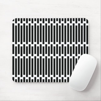 Moderne geometrische Schwarz-Weiß-Muster Mousepad