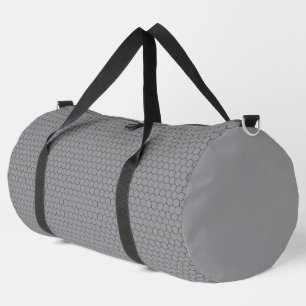 Moderne geometrische sechseckige Gitterstruktur-Mu Duffle Bag