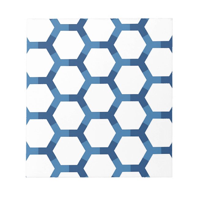 Moderne geometrische Sechseckmuster Notizblock (Vorderseite)
