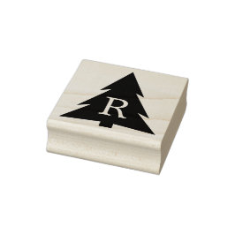 Moderne geometrische Silhouette mit Monogramm Gummistempel