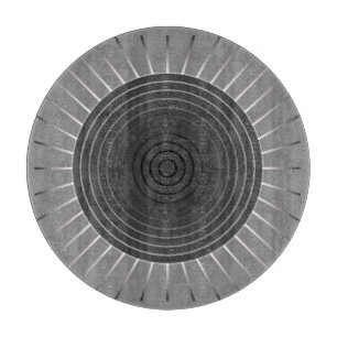 Moderne geometrische Sonneburst - dunkles Hämatitg Schneidebrett