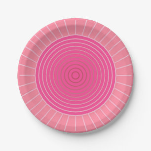 Moderne geometrische Sonneburst - Schattierungen v Pappteller