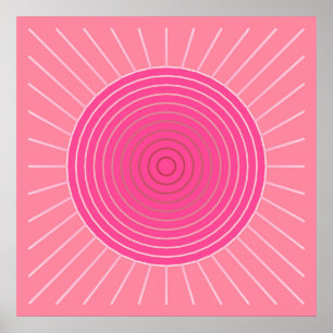 Moderne geometrische Sonnenbrille - Farbtöne von K Poster