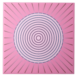 Moderne geometrische Sonnenbrille - Pink-Farbtöne Fliese