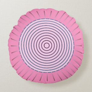 Moderne geometrische Sonnenbrille - Pink-Farbtöne Rundes Kissen