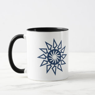 Moderne geometrische Sonnenstrahlendesign Tasse