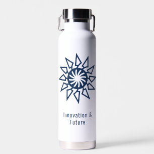 Moderne geometrische Sonnenstrahlendesign Trinkflasche