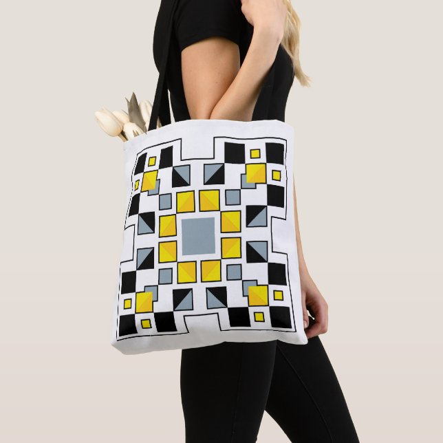 Moderne geometrische Steppdeckenmuster-Kunst (Von Nahem)