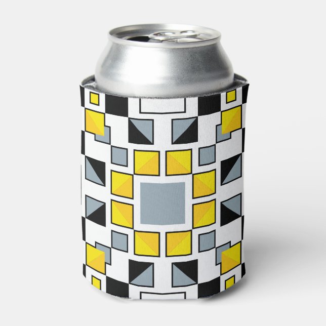 Moderne geometrische Steppdeckenmuster-Kunst  Dosenkühler (Kanne Vorderseite)