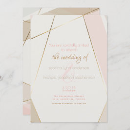 Moderne geometrische Streifen mit rotem Sand Einladung