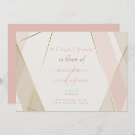 Moderne geometrische Streifen mit rotem Sand Einladung