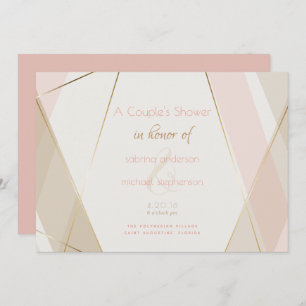 Moderne geometrische Streifen mit rotem Sand Einladung