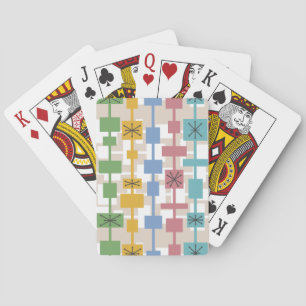 Moderne geometrische Struktur des mittleren Jahrhu Spielkarten