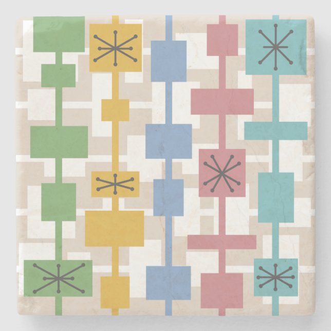 Moderne geometrische Struktur des mittleren Jahrhu Steinuntersetzer (Vorderseite)