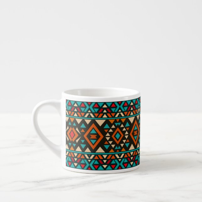 Moderne geometrische Südwest-Style  Espressotasse (Links)