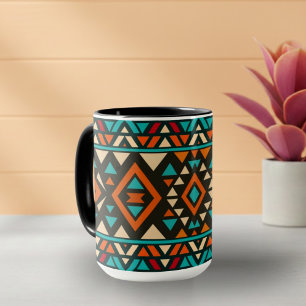 Moderne geometrische Südwest-Style Tasse