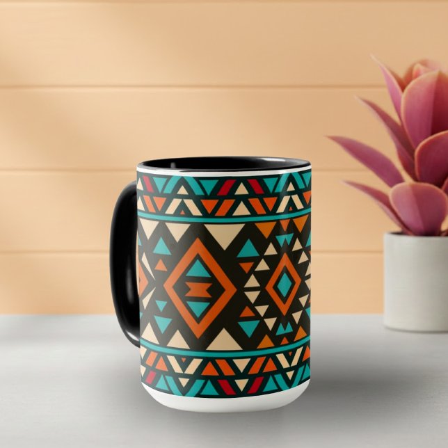 Moderne geometrische Südwest-Style  Tasse (Von Creator hochgeladen)