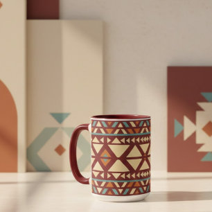 Moderne geometrische Tasse im Südweststil