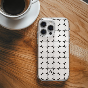 Moderne geometrische Trendy Monogram iPhone 16 Hülle