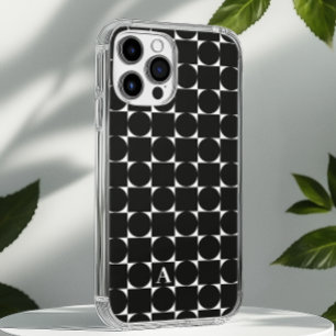 Moderne geometrische Trendy Monogram iPhone 16 Hülle