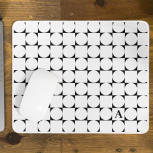 Moderne geometrische Trendy Monogram Mousepad