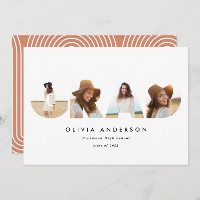 Moderne geometrische Typografie, MultiFoto-Abschlu (Vorne/Hinten)